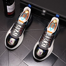 Hong Kong style mens father shoes ins wild trend Korean version 2021 spring new high leisure sports running shoes