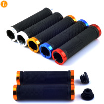 Bicycle handle mountain bike handle aluminum alloy bilateral lock handle cover dead fly bicycle non-slip handle rubber sleeve