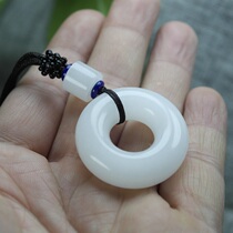 Drain and safety buckle 1st level white genuine jade oil moisturizing fine Xinjiang old stock Fidelity Belt Certificate