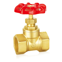 Auba silver inner wire brass stop valve full copper thread 4 points DN15 6 points DN20 25 40 50 50