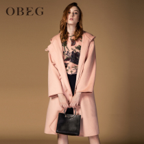 Clearance sale obec oubiqian hooded fashion long wool wool wool double coat coat coat 1074042