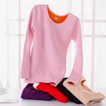 Warm clothes lingerie lady thickened with velvety single blouse jacket tight winter big code student anti-chilling and undershirt winter