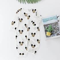 Baby underwear bamboo fiber thin pajamas clothes Siamese Boys Girls autumn clothes air conditioning children spring clothes