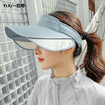 Womens golf hat has a retractable pull board sun hat outdoor sports hat golf sunscreen girl