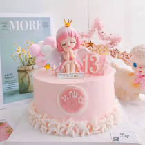 Honeysnow Baby Princess Cake Decoration Net Red Cute Wings Girl Mercy girl Birthday Plugin Sweet Table Dress