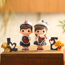 Home accessories resin craft cartoon animation ornaments LOVE Navy foot doll wedding gifts Childrens Day