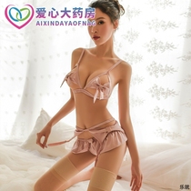 Sex lingerie sexy passion suit open crotch blood drops breast av see suit temptation pajamas tease