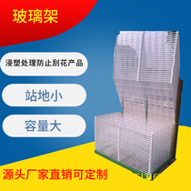 Rubber-coated lasagna rack custom multi-layer shelf trolley storage shelf metal mobile grid drying rack