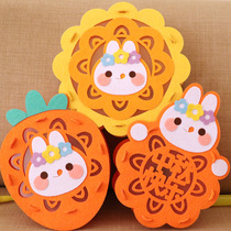 Kindergarten Handmade Simple Diy Mid Autumn Gift Santa Rabbit Homemade Lantern Unwoven Fabric Material Bag
