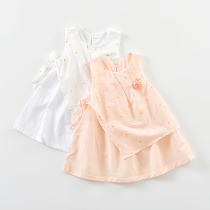 Beiyiner baby dress summer vest cotton thin female baby sleeveless princess dress girl skirt