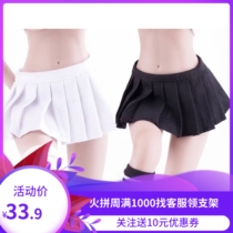 16 Steel Bone Women Soldier Ph Orchid UD White Student Skirt Short White Pleated Skirt In Stock