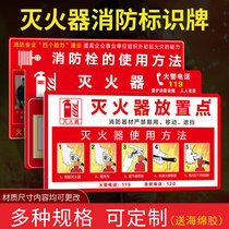 Fire extinguisher placement point sign sticker check sign sign Mark Mark fire fire hydrant use method description fire safety sign fire extinguishing blanket fire extinguisher label sticker