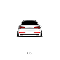 Suitable for Audi Q5L low-lying car scratch model stickers car friends will Personalized car stickers custom HF Silhouette