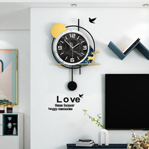 Clock and clock living room modern Net red Nordic light luxury wall personality clock home simple fashion creative hanging watch