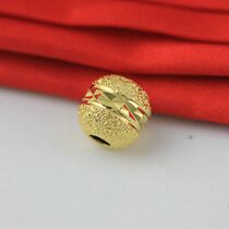 Brass bag thick gold loose pearl round pearl E427A sand surface full of Star transit Pearl Vietnam Shakin European coin gold ornament