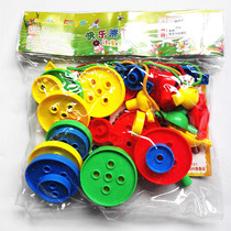 Button laminated high building blocks laminated Leasing plastic toy string Hands-on Spelling Kindergarten Desktop Gaming Presents