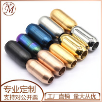 Stainless steel magnetic buckle stainless steel flat bead buckle round strong magnetic adsorption cord bracelet bracelet bracelet