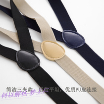 Side clip strap mens suit shirt retro pants elastic strap clip male adult suspender non-slip suspender belt buckle