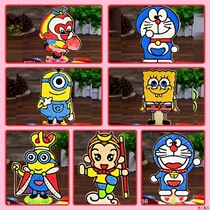  3D wooden board painting childrens pearl mud painting snowflake mud innovative DIY handmade educational toy large 3D wooden board painting sticky