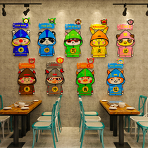 Creative ins decoration restaurant bar barbecue hot pot milk tea restaurant paving Net Red Scene wall layout photo area