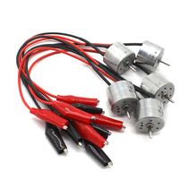 Crocodile clip wire 310 motor with wire solar motor 3V 6V handmade toy DC motor