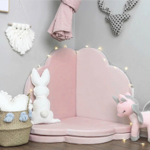 INS four-leaf clover sponge multifunctional foldable game mat Childrens room lazy sitting cushion thickened velvet cover floor mat