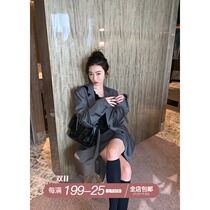 ski by Tannin design niche silhouette blazer womens 2021 spring new top gray suit