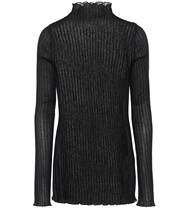  2021 JIL SANDER BLACK ROGRAIN KNIT LADY BLOUSE
