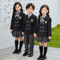 British primary school uniforms kindergarten yuan fu College wind chun qiu zhuang suit class uniform primary three-piece suit
