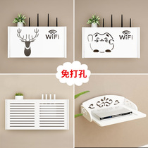Wireless optical cat router storage box box wall-free set-top box shelf wall-mounted decorative box shielding