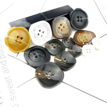 High grade resin button irregular square four-eye button for men and women coat trench coat blazer cardigan shirt button