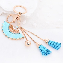 Cute backpack keychain anti-loss ancient style creative decorations School bag small pendant bag pendant small fresh tassel