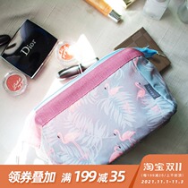 Korean Flamingo wash bag waterproof large capacity cosmetic bag female portable travel cosmetics storage bag small