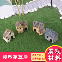 DIY handmade sand table model building materials micro landscape scene ornaments simulation villa house model thatched house