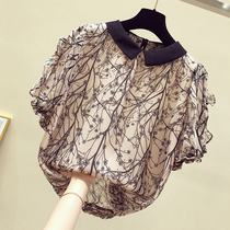 South Korea Snowspun Shirt Woman Short Sleeve 2021 Summer New Very Fairys sweet sweet skinny blouses with lean blouses