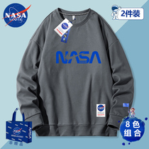 NASA co-branded tide brand 2022 autumn new sweater letter printing boys and girls big childrens clothing loose autumn clothing