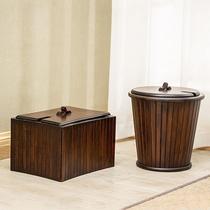 Tea bucket tea slag bucket pear solid wood tea garbage filter drainage bucket kung fu tea ceremony accessories household small tea bucket
