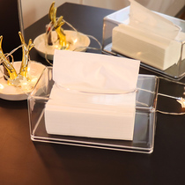  Tissue box Living room dining room coffee table transparent household creative pumping paper box Hotel napkin paper towel box Desktop storage box
