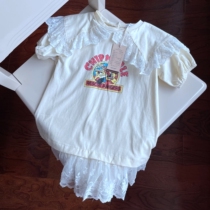 512021 Summer Girls Lace Splice Dress Short Sleeve T-Shirt-3 18