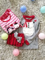 Childrens underwear Spring and Autumn Womens Childrens Baby Cotton Christmas Home Clothes Set Pajamas Pajamas