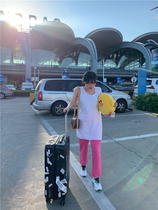 Special BORAKOO Korea East Gate Autumn Model B into the foundation ~ round neck bottom long white vest T-shirt