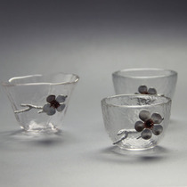 High temperature resistant glass tea cup Tin plum cup Individual cup Master cup Small glass thickened single cup Small teacup