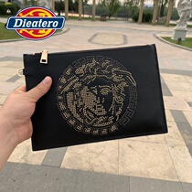 Mens New Casual Ultra Slim Envelope Bag Handout Bag Men Youth Fashion Trends Personality Mesh Red Leather Wallet Bag