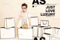 Hand-held shopping bag letter paper bag personality wedding photography tour Street Photo creative photo props