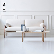 Nordic style simple small apartment cotton and linen fabric sofa Nordic modern living room fashion combination furniture single double three people