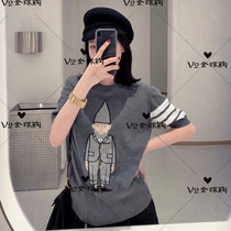 Japan thom browne 19 spring summer TB short-sleeved Gypsy villain sweater womens round-neck T-shirt