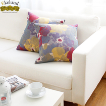 Swedish Ekelund Design Flowers Full Cotton Color Weave Jacquard Waist Pillow Cushions Afternoon Nap Pillow with Core