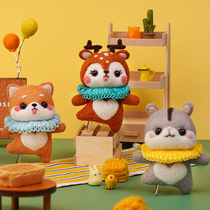 Wool Felt Poke Fun Artisanal Diy Making Material Bag Lovers Cartoon Doll Rubbing and Homemade Gift Pendant