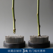 Xiaohara Liujian Mountain flower arrangement Japanese flower arrangement base Flower arrangement plus hard stainless steel needle flower arrangement tool thickened encryption