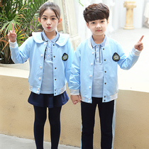 Kindergarten yuan fu primary school uniforms for children class uniform spring and autumn autumn and winter summer suit teacher British style two-piece set